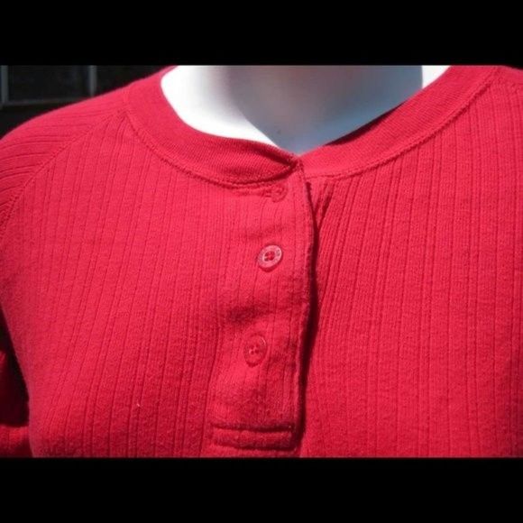 Long Sleeve Warm Arizona Jean Co Embroidered Logo Red Shirt Small Buttons Cotton - Picture 3 of 6